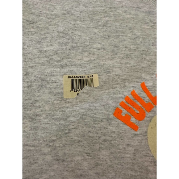 Vintage NOS Orange M Sweatshirt Black Wizard toxic Halloween Trick Treat - Picture 3 of 5